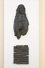 Bust and memorial plaque for the naturalist