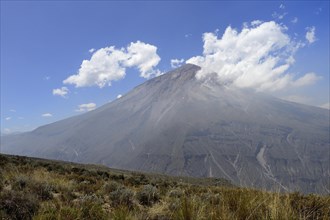 Volcano Misti with clouds