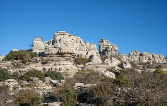 Rock formations of limestone