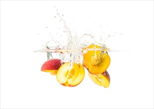 Nectarines fall into water