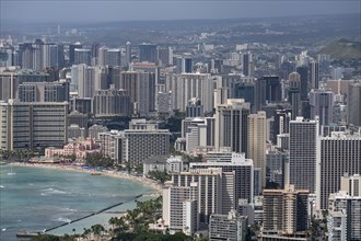 Waikiki Beach with skyscrapers