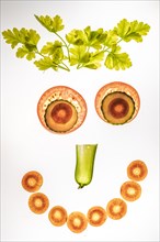 Laughing face of vegetables