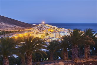 View of Morro Jable in the blue hour