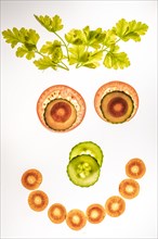 Laughing face of vegetables