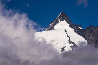 Peak of the Grossglockner with clouds