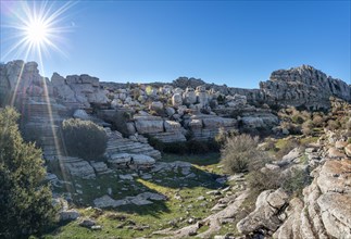 Rock formations of limestone