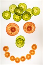 Laughing face of vegetables