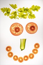 Laughing face of vegetables