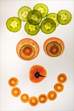 Laughing face of vegetables