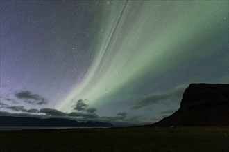 Northern Lights over Arnarfjoerdur or Arnarfjoerour