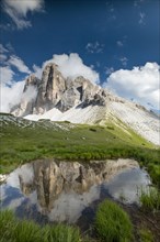 Tre Cime di Lavaredo or Three Peaks with Reflection