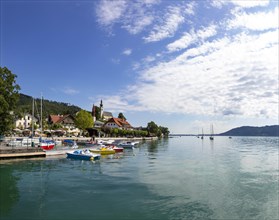 Lake promenade in Attersee am Attersee