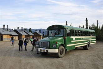 Green Shuttle Bus in Denali National Park