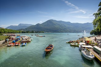 Boats on the lake of Annecy