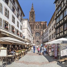 Rue Merciere and Strasbourg Cathedral