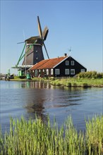 Windmill in the Zaanse Schans Open Air Museum