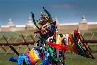 Tsam dance was born during the 8th century. It's one of the most important ritual of Tibetan Buddhism. Erdenezuu monastery