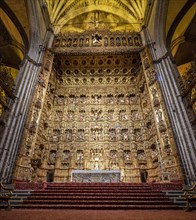 Golden main altar with biblical figures