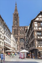 Rue Merciere and Strasbourg Cathedral