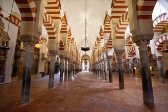 Columned hall with arches in Moorish style