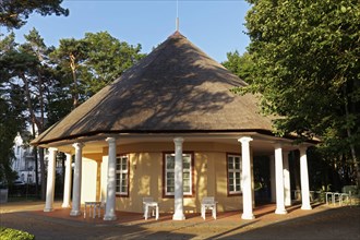 Pavilion with thatched roof