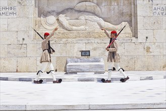 Evzone soldiers changing guard
