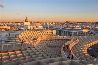 View over Sevilla at sunset