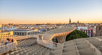 View over Sevilla at sunset