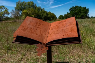 The Luther Bible by the students Chantal Seibert and Jasmin Gothmann on the Ferropolis Art Trail in Graefenhainichen