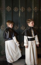 Two altar boys during a break