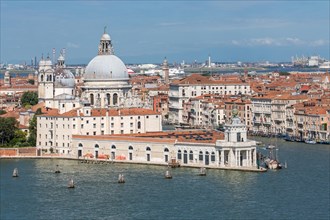 View of Venice with Church Santa Maria della Salute and Museum Punta della Dogana