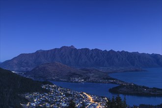 View over Queenstown and Lake Wakatipu