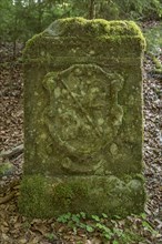 Landmark with Bamberg coat of arms from 1608 on the so-called Fraisch border between Bamberg and Nuremberg