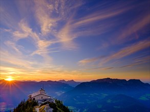 Eagle's Nest at sunset with cirrus clouds