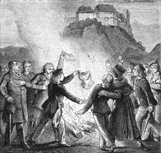 Burning of books at the Wartburg festival in 1817