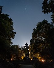 Perseids Shooting Star over Bismarck Monument