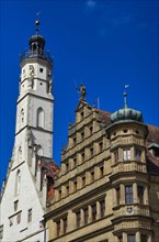 Renaissance facade of the town hall with baroque arcade porch