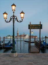 Streetlamp with Venetian gondolas