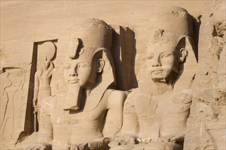 Colossal statues at the great temple of Ramesses II