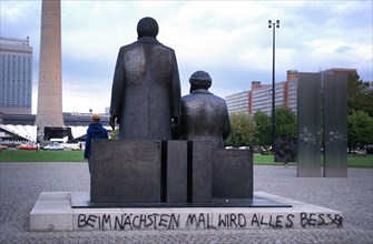 Marx Engels monument at the Marx Engels Forum