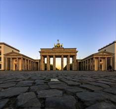 Morning atmosphere at the Brandenburg Gate