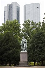 Schiller Monument in the park of the Taunusanlage