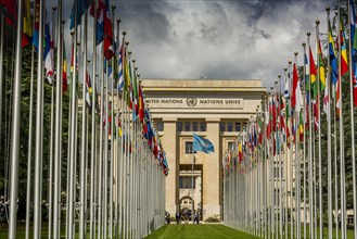 Flags at the United Nations Office at Geneva