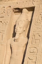 Colossal statue at Hathor temple of queen Nefertari