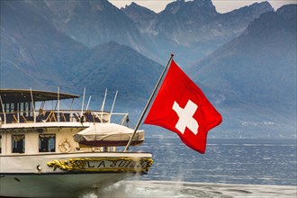 La Suisse Paddle Steamer on lake Geneva