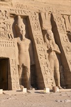 Colossal statues at Hathor temple of queen Nefertari