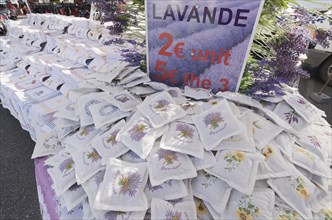 Dried lavender at the weekly market in Apt
