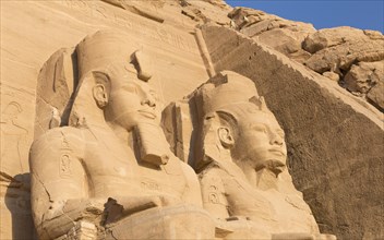 Colossal statues at the great temple of Ramesses II