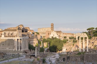 View of the imperial forum before sunset