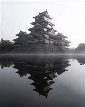 Matsumoto Castle in the fog